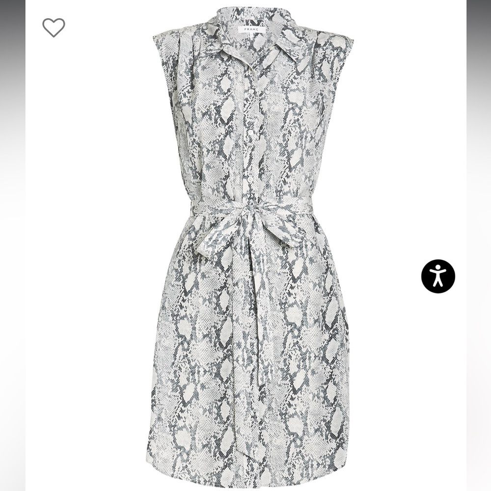 Frame Silk Midi Dress in Snake Python Print (bought new, worn a couple times)